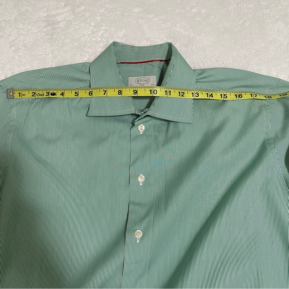 Eton signature twill slim fit dress shirt 44 / 17.5 - Picture 11 of 14